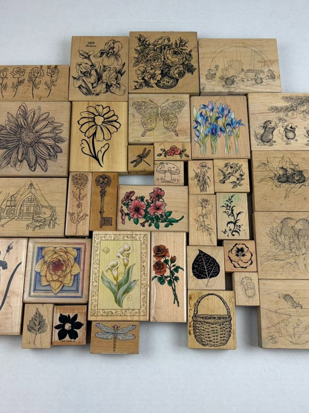 Rubber Stamp Lot - 34 Stamps Including 6 House Mouse & 10 PSX and MORE